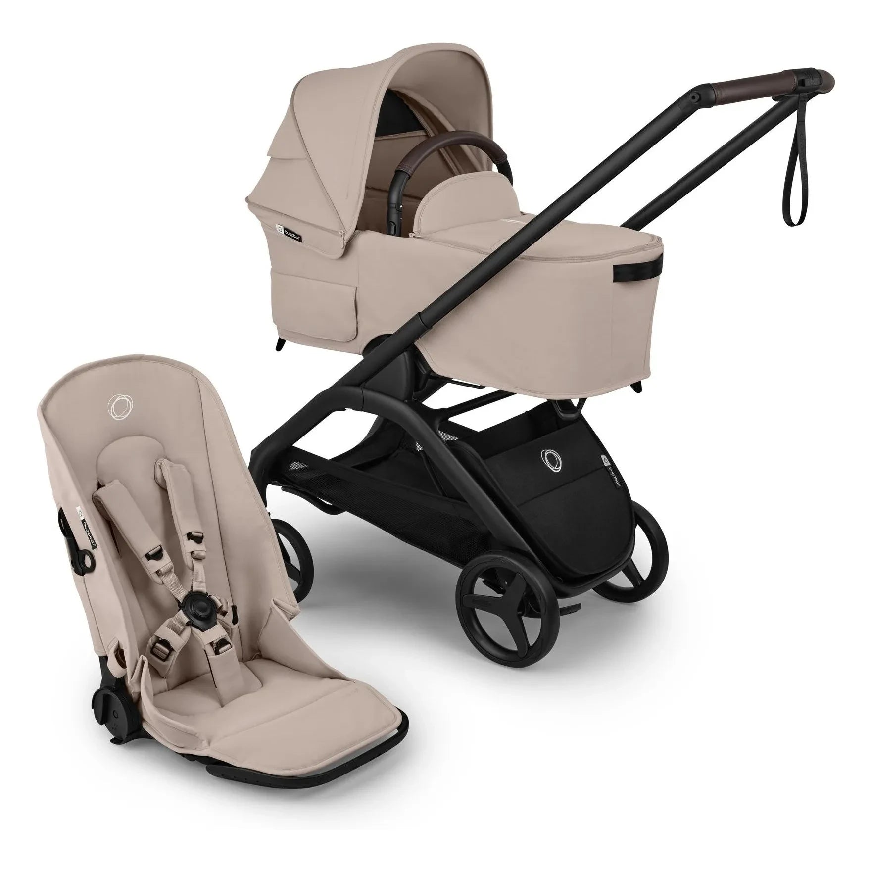 Bugaboo - Bugaboo Dragonfly Plus Full City Baby Stroller | Gray Brown - Complete Strollers