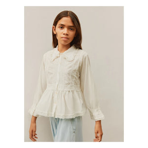 Molo - Reece Organic Cotton Ruffled Blouse | White