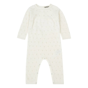 Bonton - Maman Merino Wool Textured Romper | Ecru