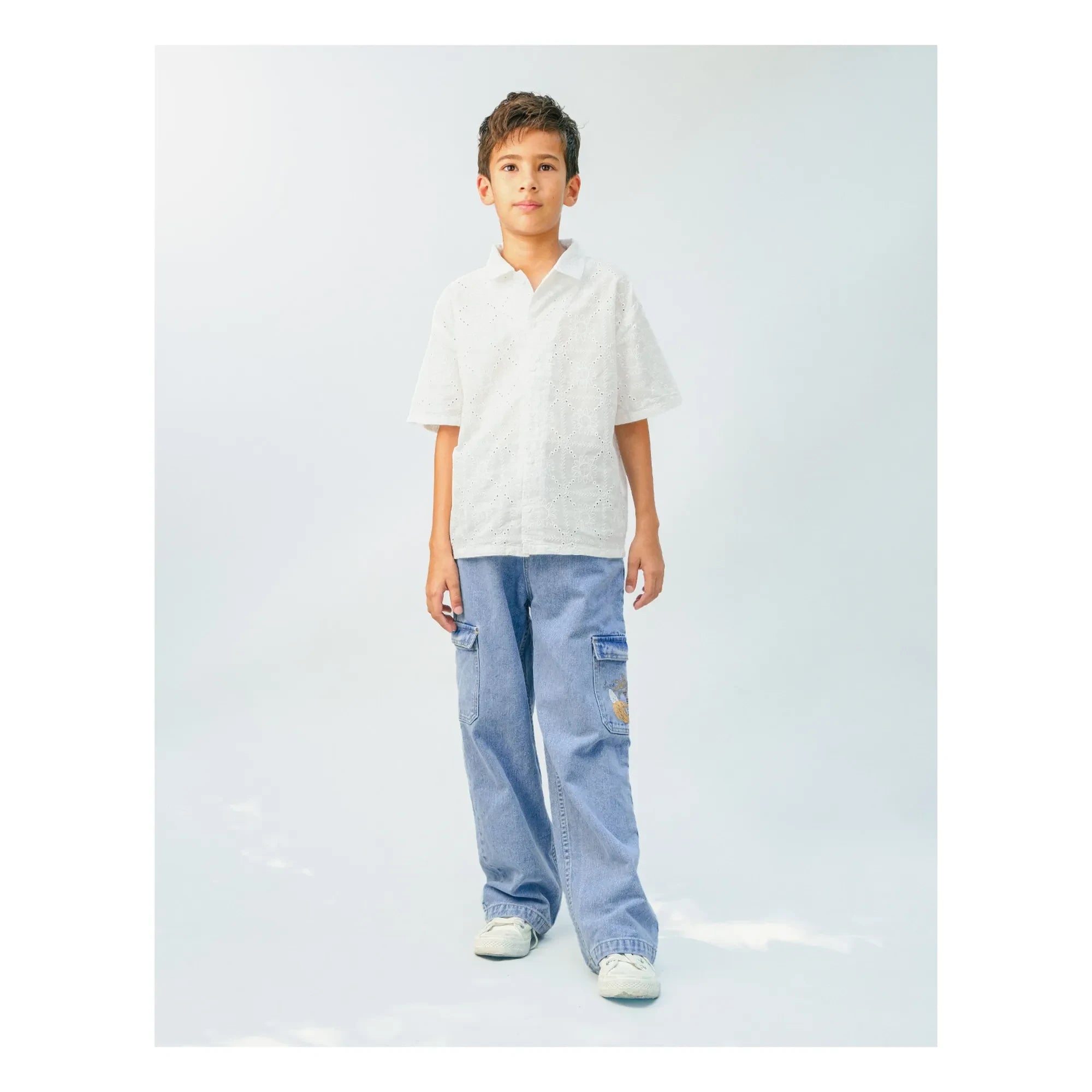 Gingersnaps - Banana Prim Cargo Jeans | Light Blue