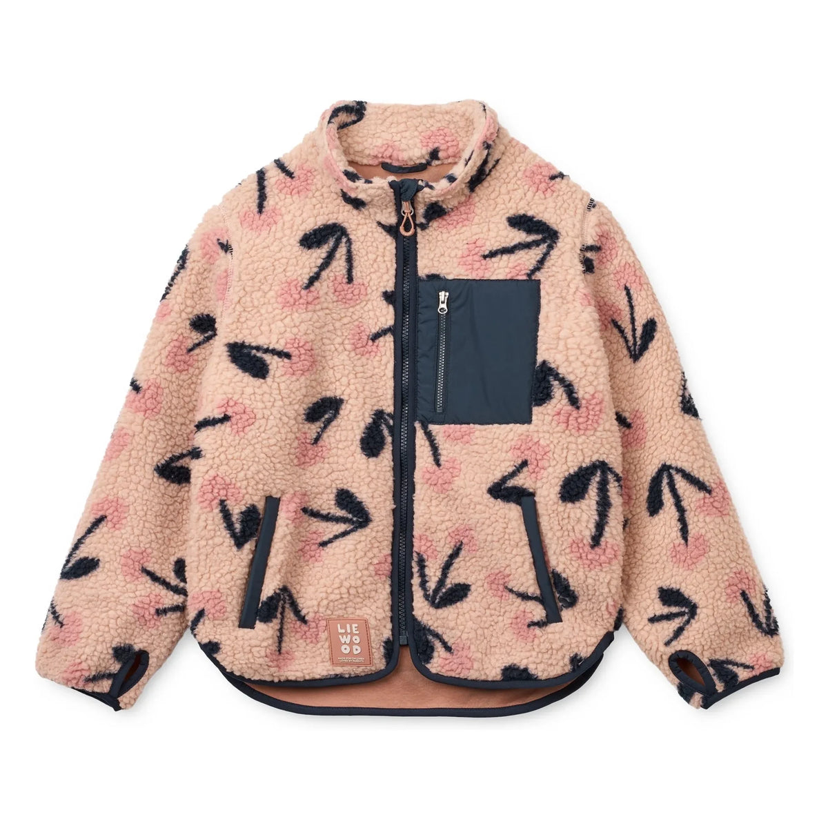 Liewood - Nolan Cerises Recycled Fiber Sherpa Jacket | Pink