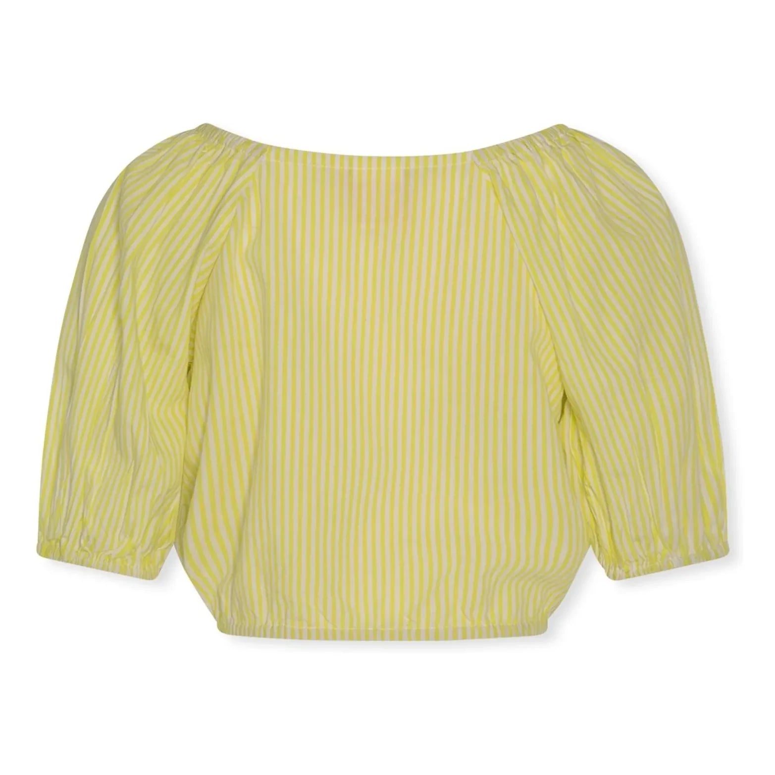 AO76 - Striped Neha Blouse | Yellow