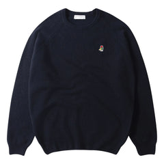 Edmmond Studios - Light Special Duck Merino Wool Sweater | Navy Blue