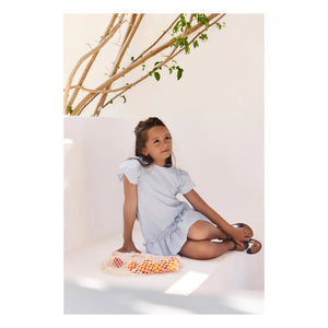 Tartine et Chocolat - Striped Ruffled Dress | Blue