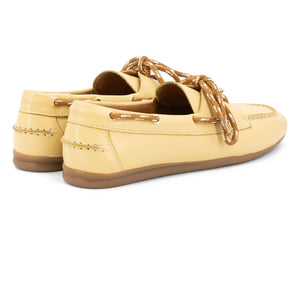 Toral - Kimana Leather Boat Shoes | Yellow