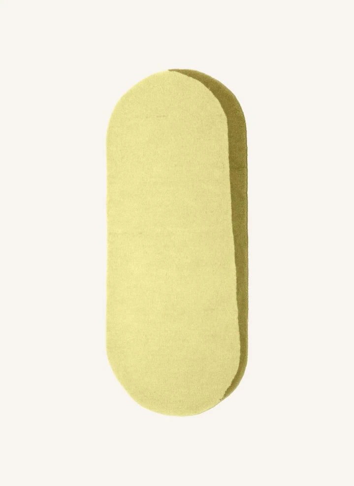 Suite 702 - Eclipse Oval Wool Rug | Pale Yellow