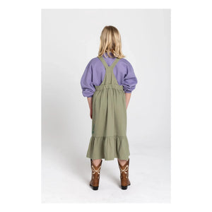 Hundred Pieces - Devi Fleurie Overall Dress | Almond Green