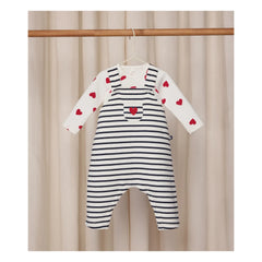 Petit Bateau - Body and Trousers Set | White