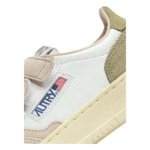 Autry - Kids Kidstripes Low Tricolor Suede Sneakers | Light Khaki