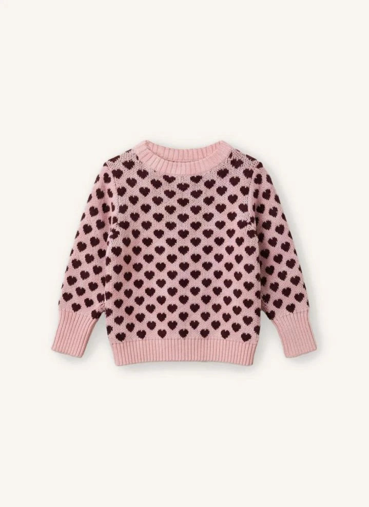 Fliink - Janie Hearts Sweater | Pink