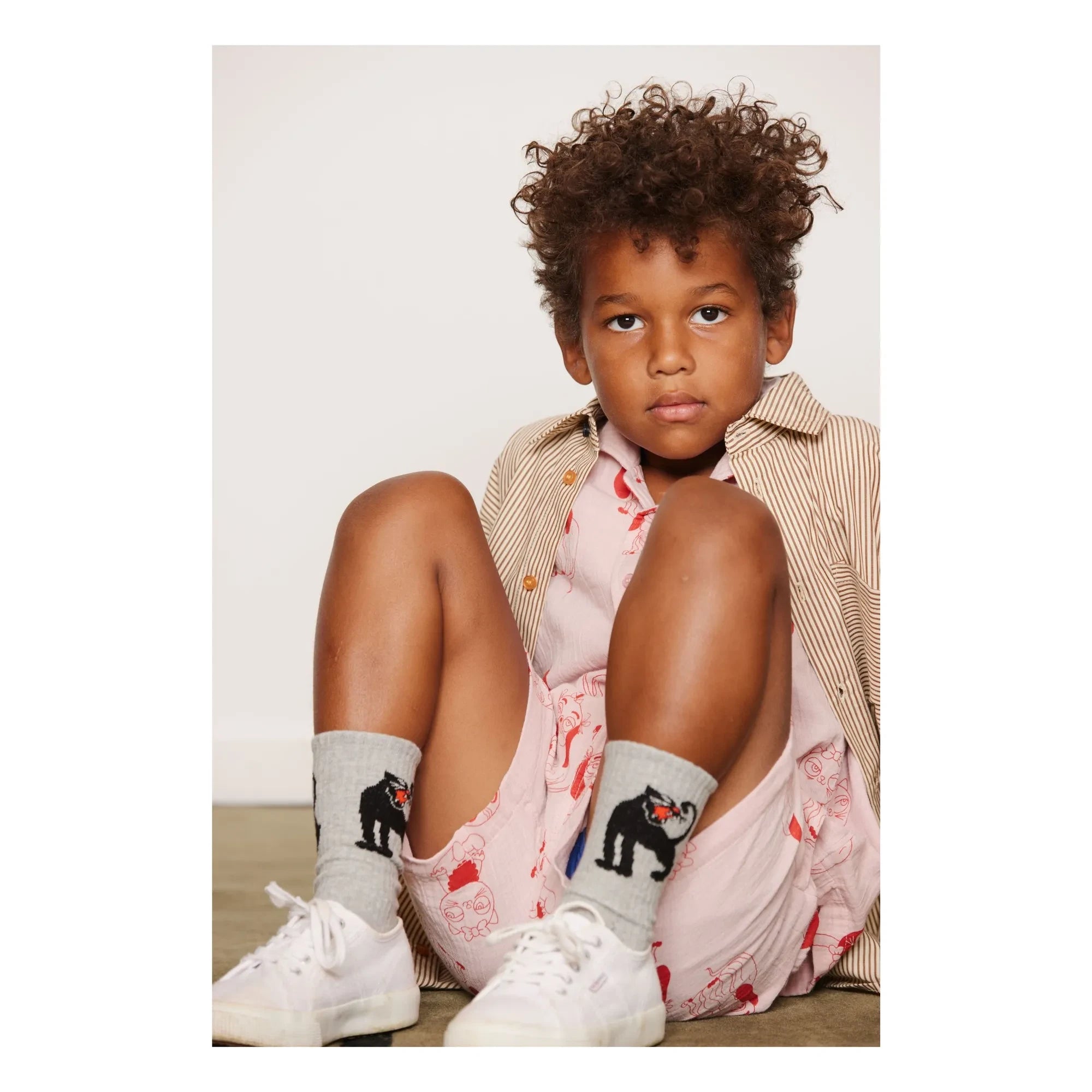 Mini Rodini - Pack of 3 Organic Cotton Panther Socks | Blue