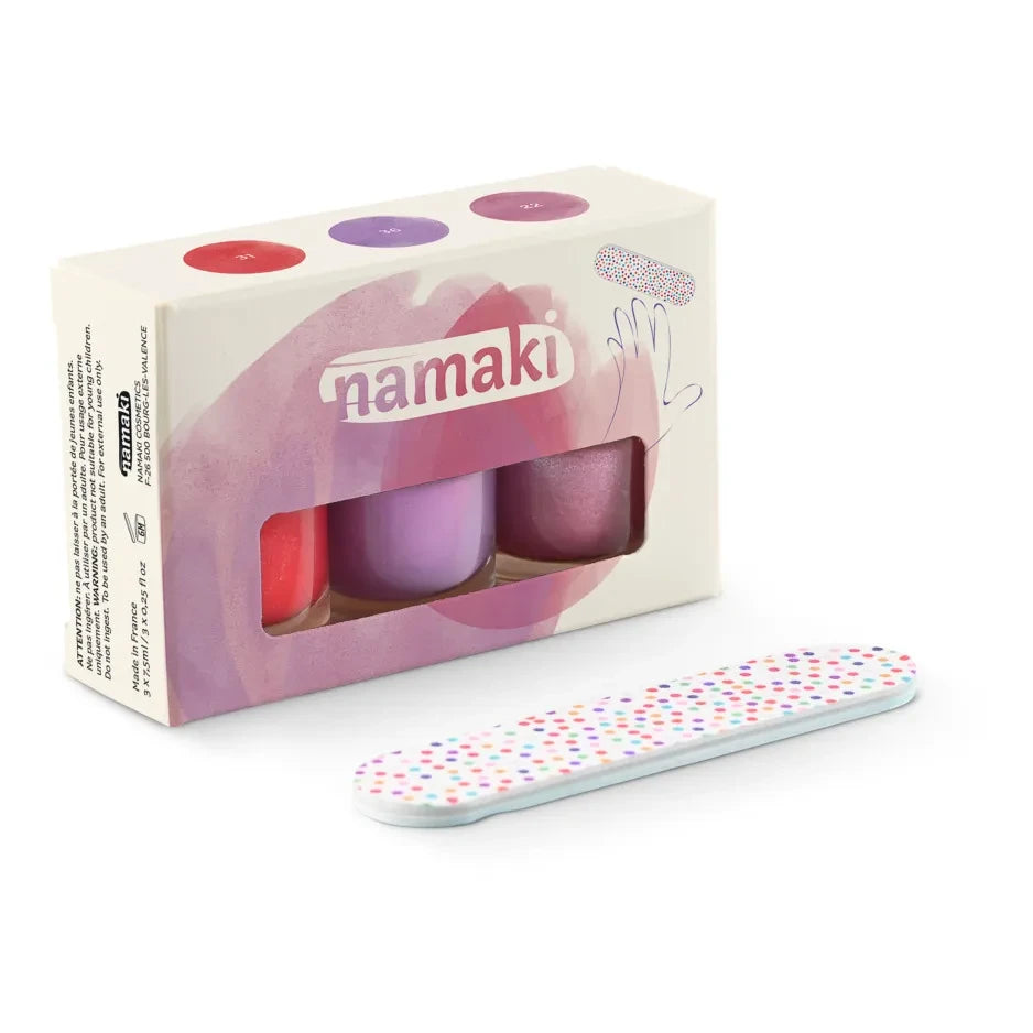 Namaki - 3-Piece Peelable Nail Polish Set | Pink