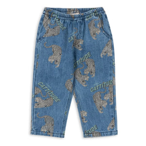 Konges Sløjd - Organic Cotton Cheetahs Mug Jeans | Blue