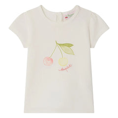 Bonpoint - Cira Cherry Organic Cotton T-Shirt | Cream
