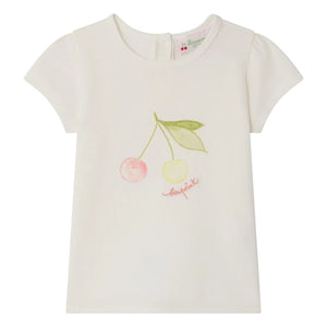 Bonpoint - Cira Cherry Organic Cotton T-Shirt | Cream