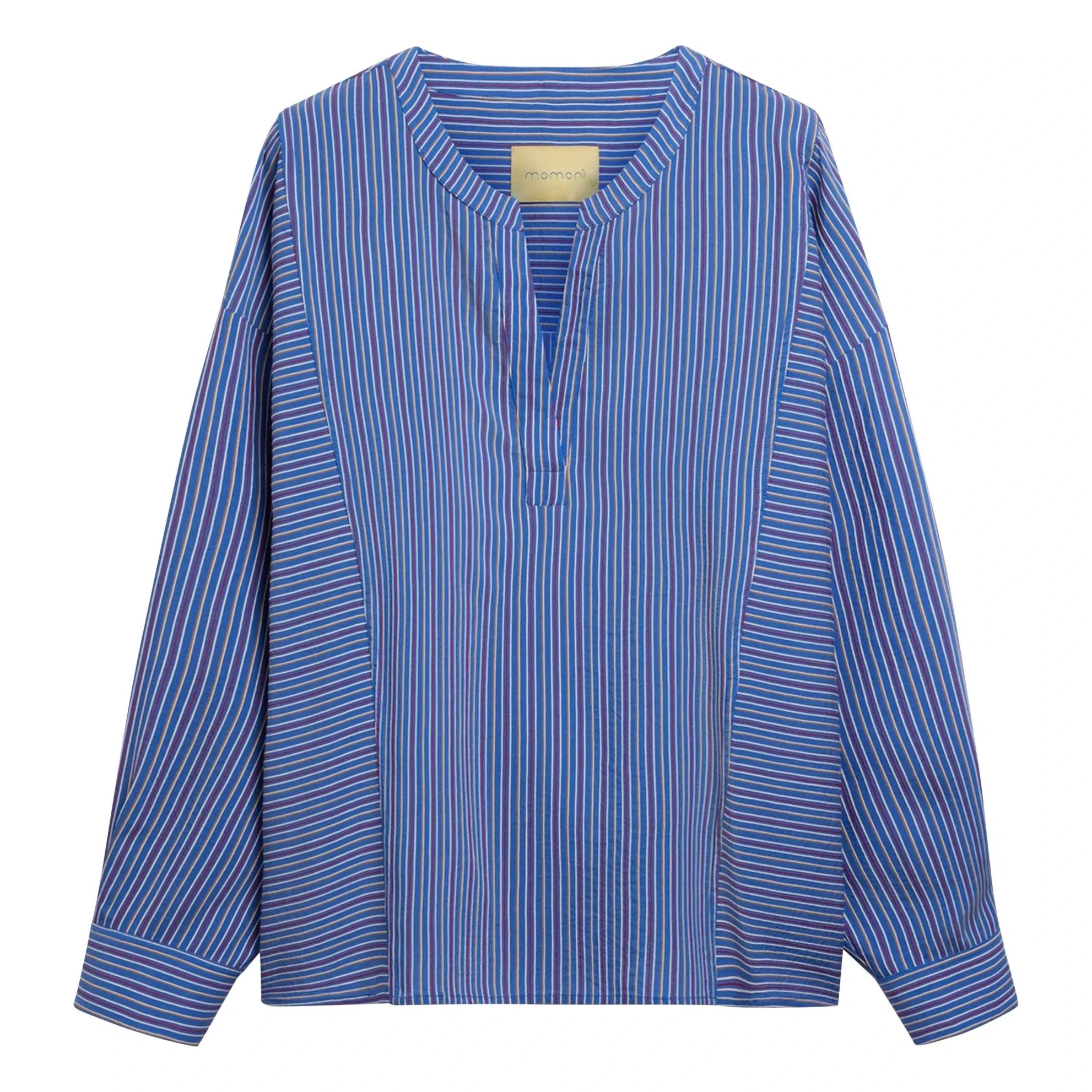 Momoni - Spiked Striped Blouse | Blue