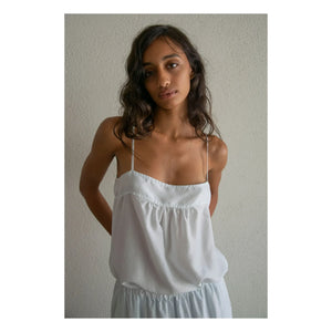 THEAVANT - La Fille Silk Pongee Top | Açık Mavi