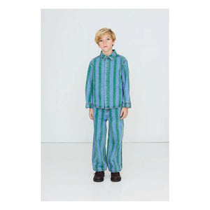 Tinycottons - Striped Denim Shirt | Blue