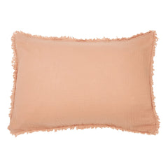 Haomy - Katni Organic Cotton Voile Fringed Pillowcase | Russet