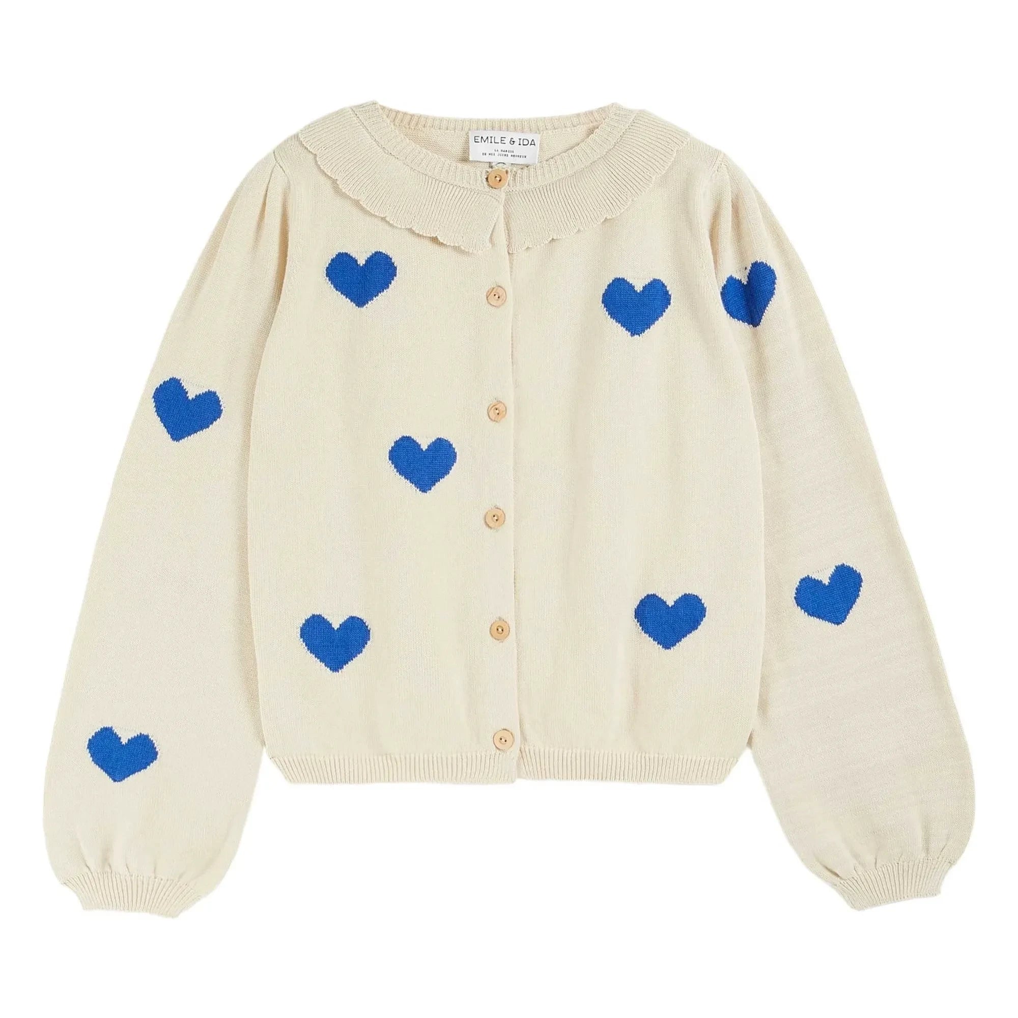 Emile et Ida - Organic Cotton Cardigan Boum | Ecru