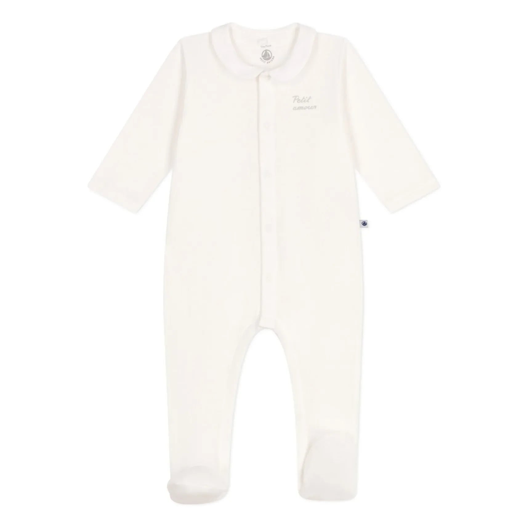 Petit Bateau - Organic Cotton Dors Bien Pajamas Petit Amour Tubique | White
