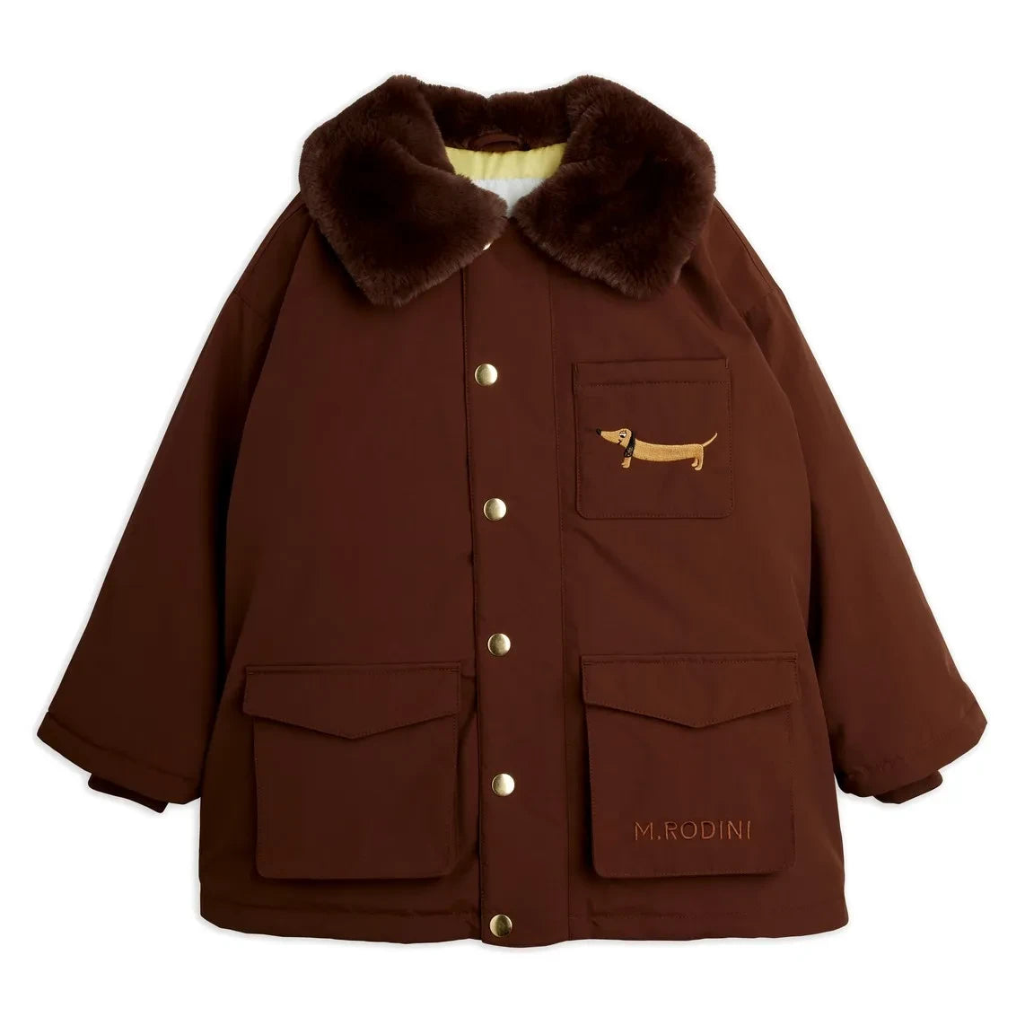 Mini Rodini - Recycled Fiber Dog Parka | Brown