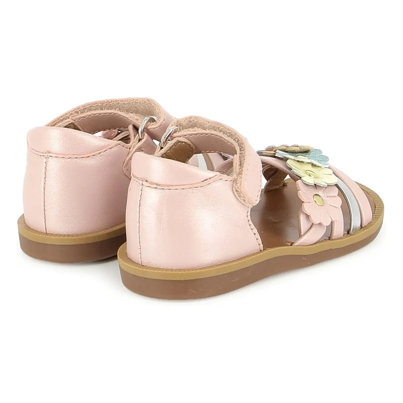 Pom d'Api - Poppy Multi Flo Sandals | Powder Pink