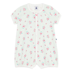 Petit Bateau - Organic Cotton Floral Pattern Pajama Underwear | White