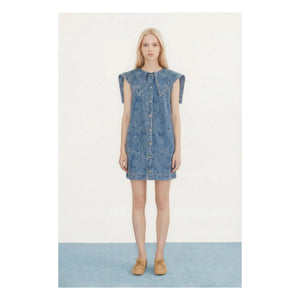 The Tiny Big Sister - Denim Cotton Dress | Denim Blue