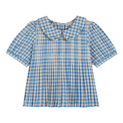 Emile et Ida - Lagoon Vichy Blouse | Blue