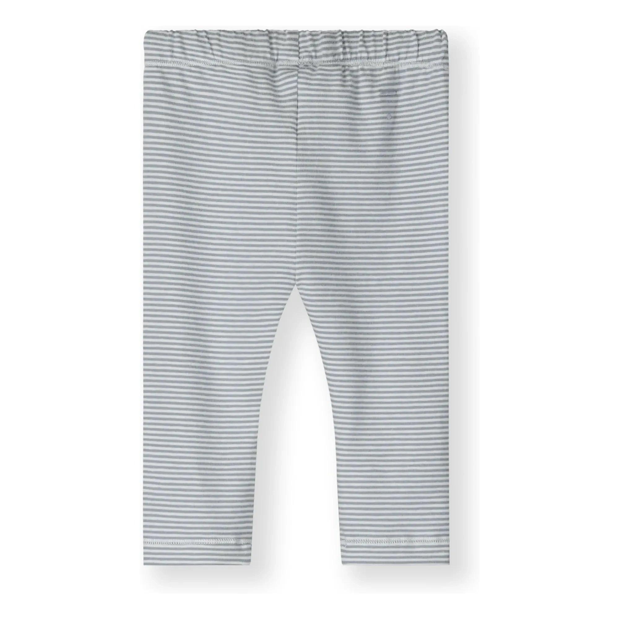 Gray Label - Striped Organic Cotton Mini Leggings | Ice Blue