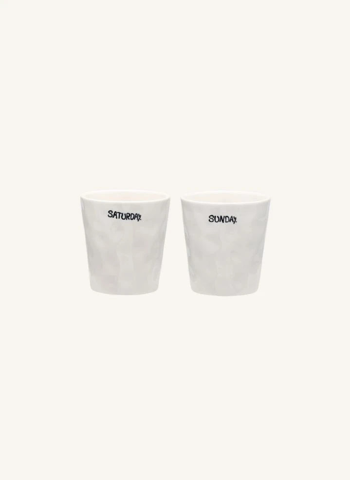 Anna + Nina - Weekend Coffee Cups - Set of 2 | White