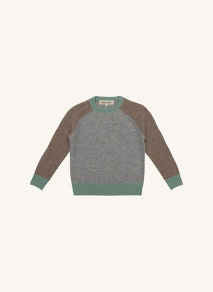 Holmm - Colorblock Blair Kaşmir Kazak | Gri