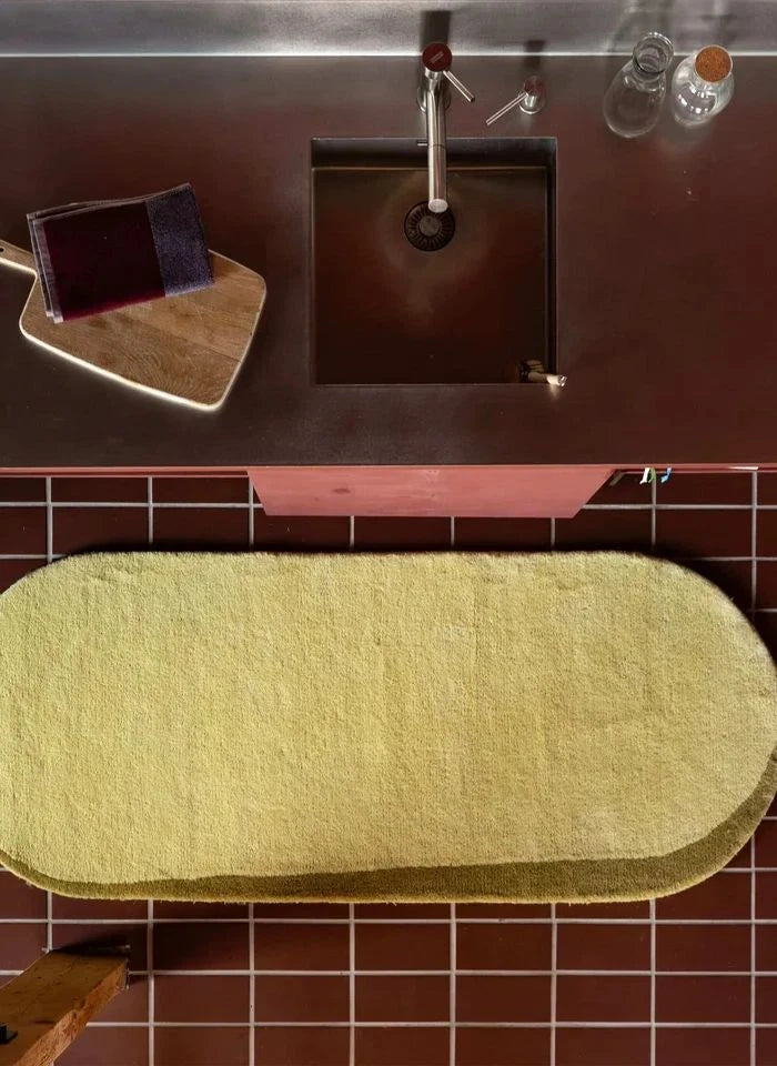 Suite 702 - Eclipse Oval Wool Rug | Pale Yellow