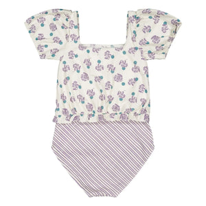 Soor Ploom - Rosalia Floral Recycled Fiber Swimsuit | White