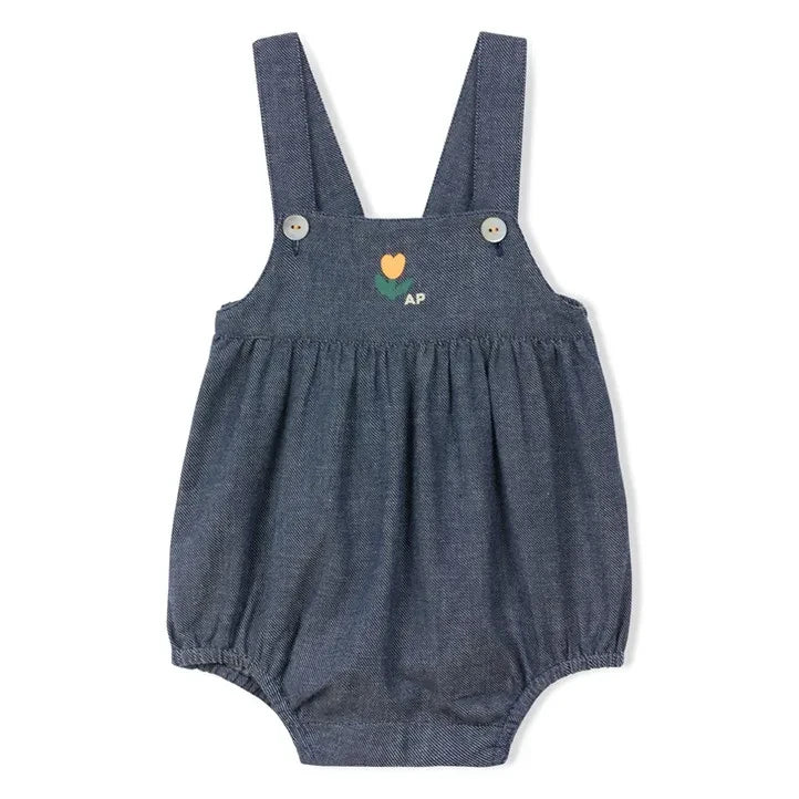 Arsène et Les Pipelettes - Denim Romper | Dark Blue