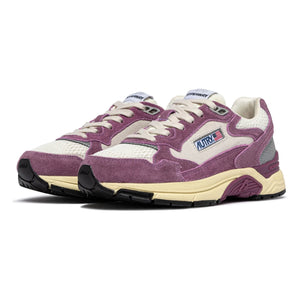 Autry - Basket Hyperway Low Bicolore Süet | Mor