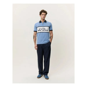 Les Deux - Zip-up Polo | Light blue