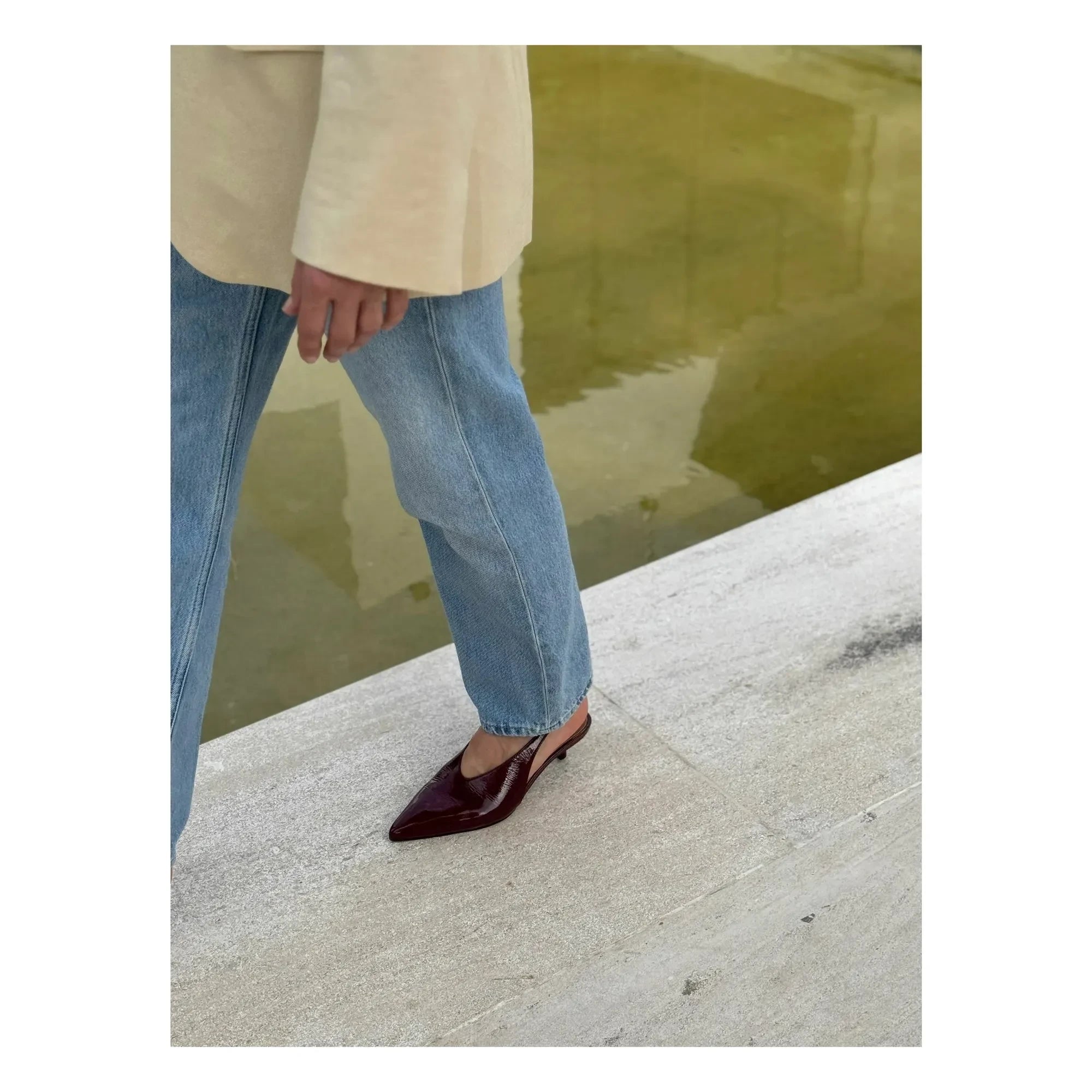 Lachoix - Slingback Heeled Shoes | Burgundy