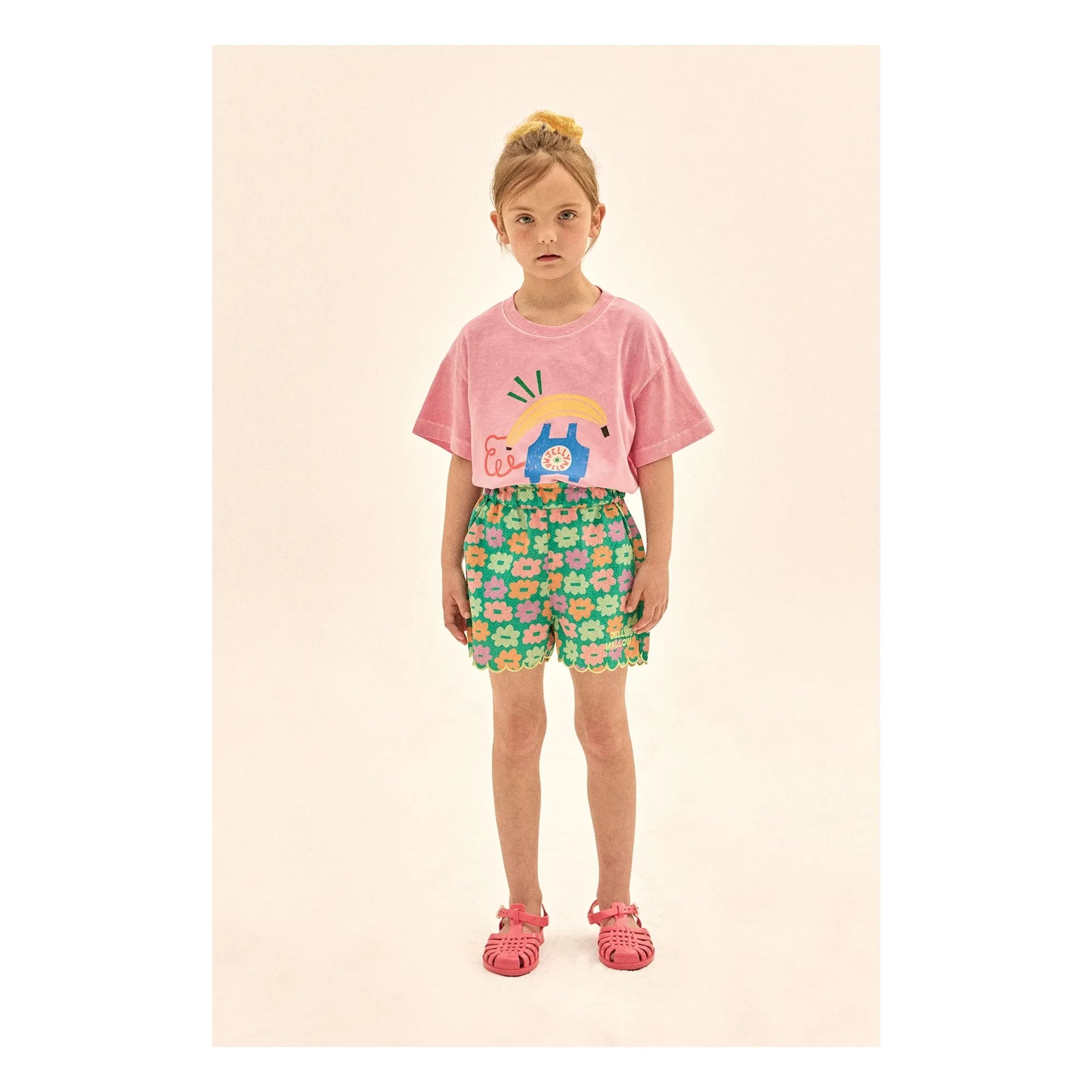 Jelly Mallow - Green Floral Seersucker Shorts