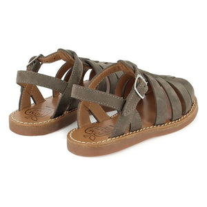 Pom d'Api - Beach-Stitch Dad Nubuck Sandals | Khaki