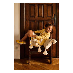 Arsène et Les Pipelettes - Contrast Pocket Organic Cotton Puffer Vest | Yellow