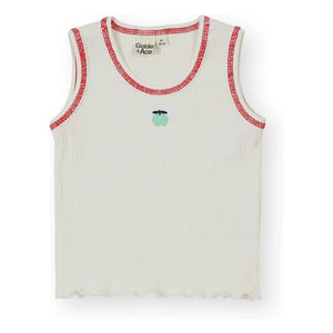 Goldie + Ace - Fitted Cotton Tank Top Apple | Ivory