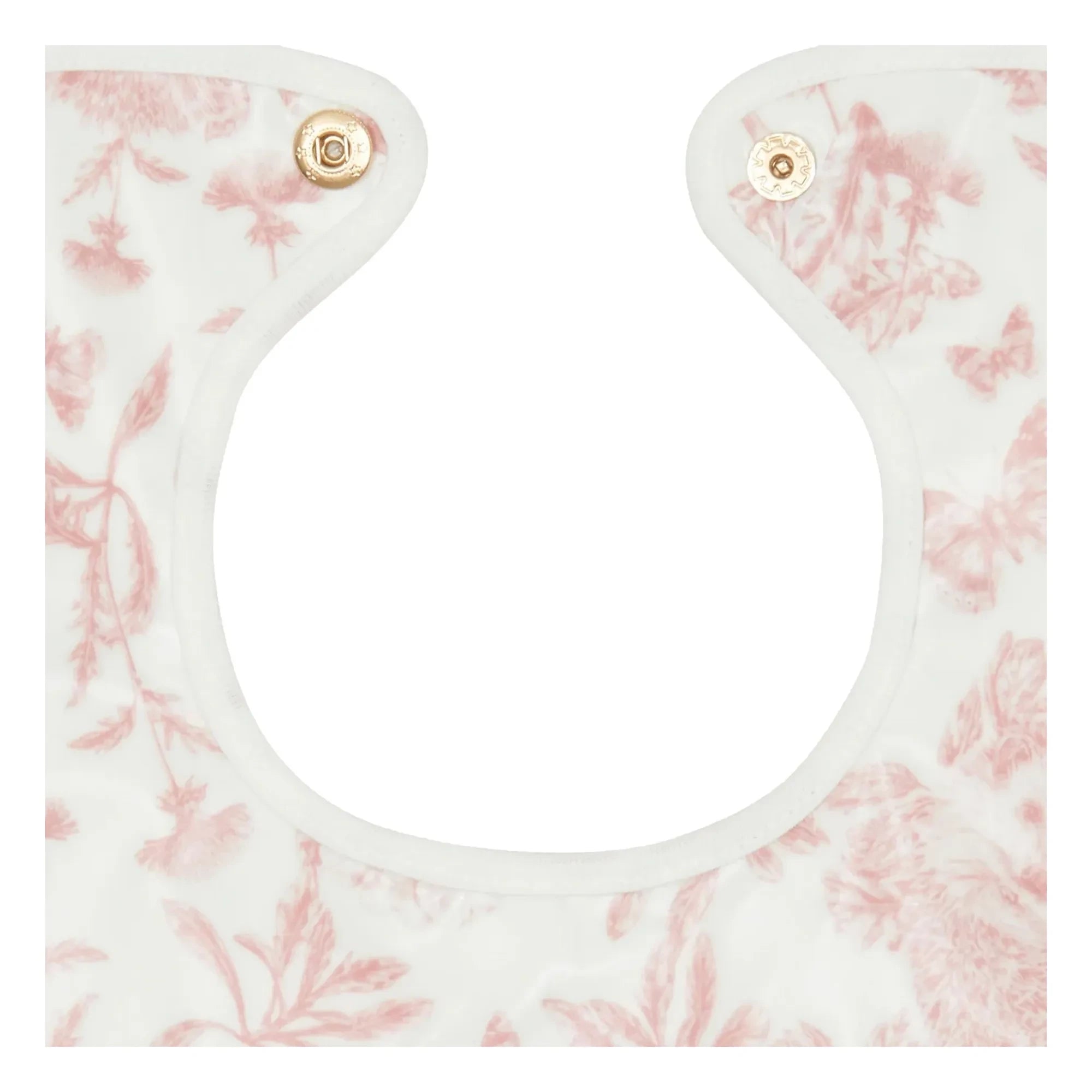 Tartine et Chocolat - Front bib with Toile de Jouy print | Peach
