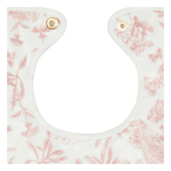 Tartine et Chocolat - Front bib with Toile de Jouy print | Peach