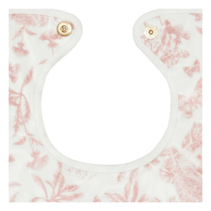 Tartine et Chocolat - Front bib with Toile de Jouy print | Peach