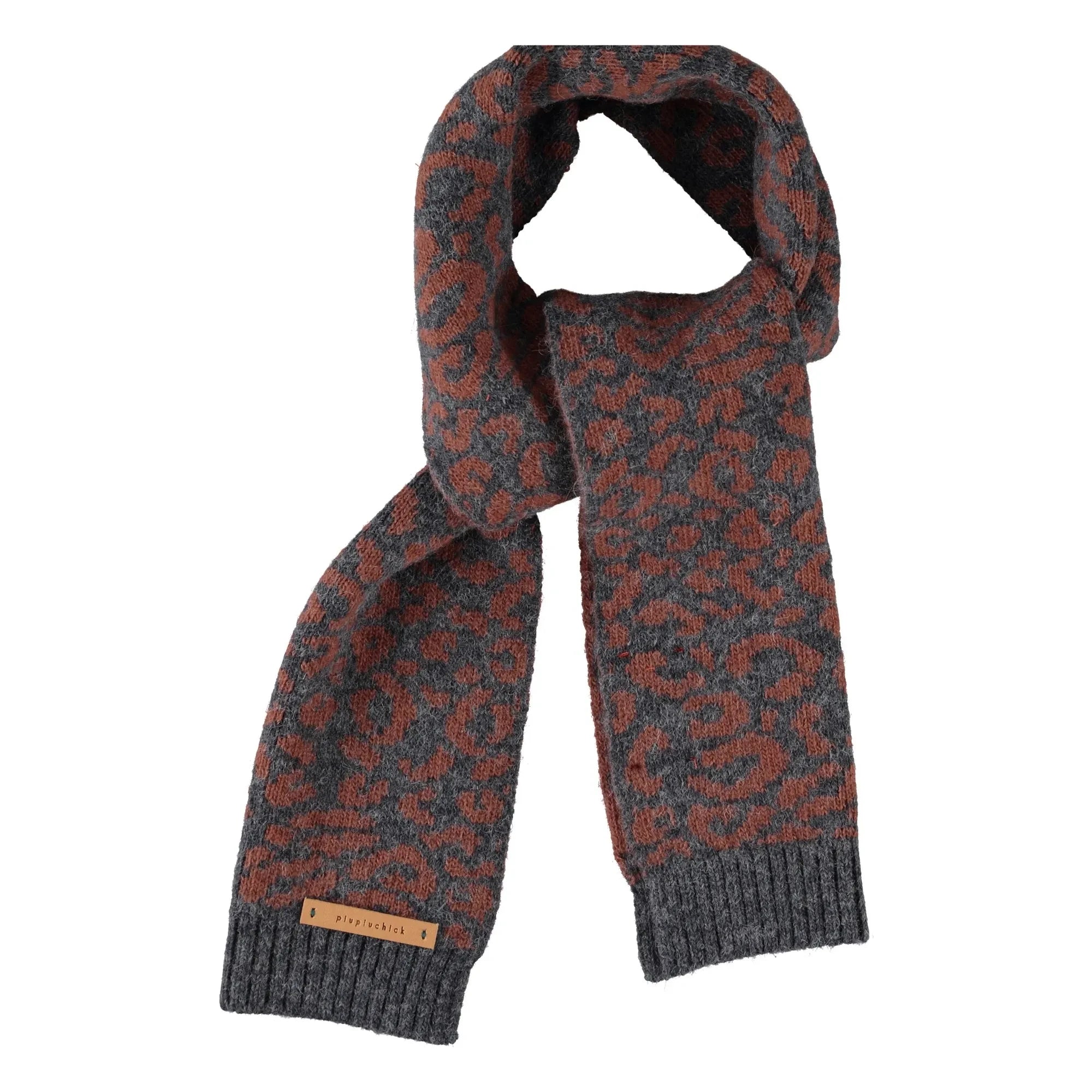 Piupiuchick - Leopard Scarf | Charcoal Gray