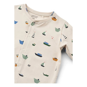 Liewood - Organic Cotton Birk Bateaux Pajamas | Beige
