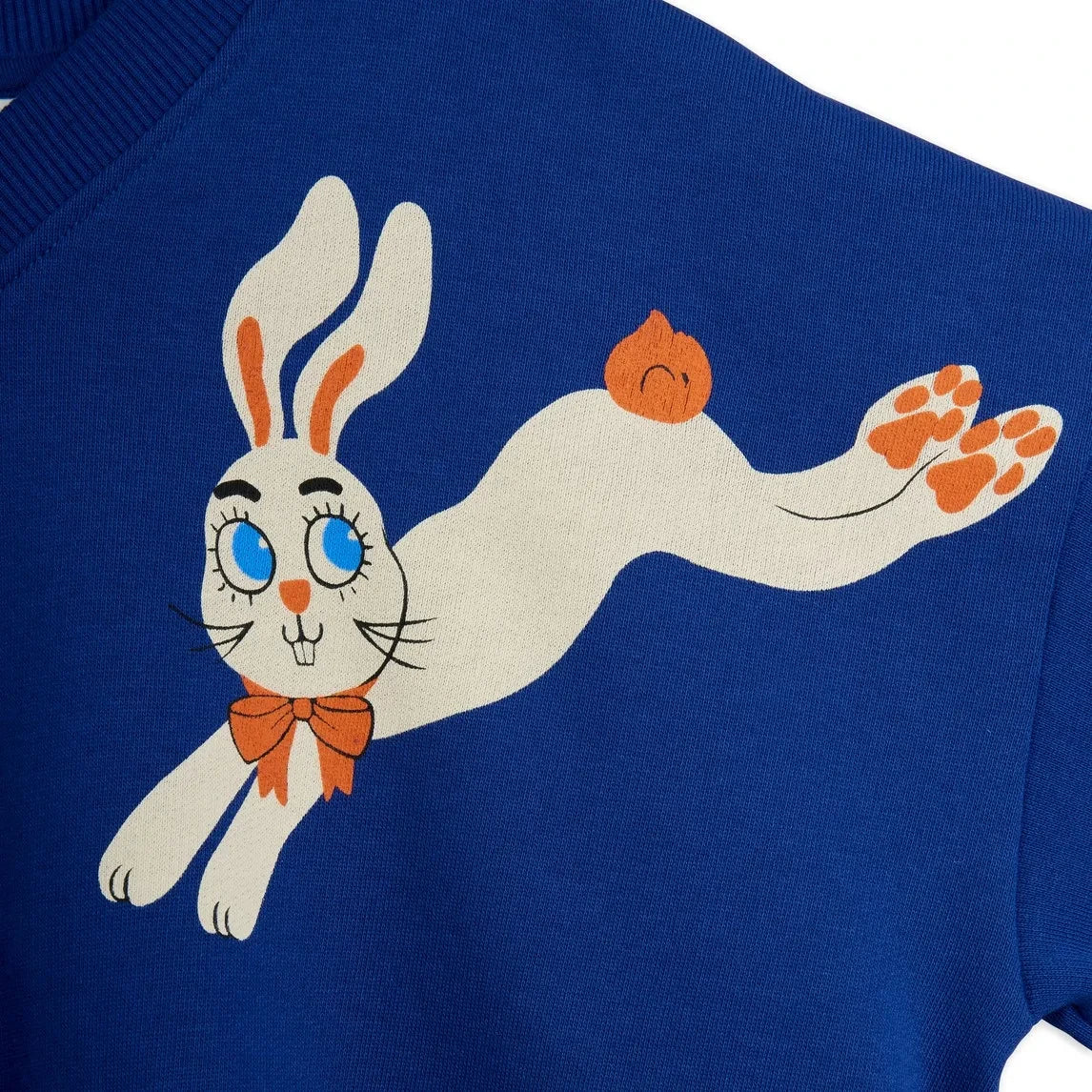 Mini Rodini - V-neck sweatshirt Rabbits Organic cotton | Blue