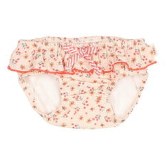 Búho - Floral Patterned Seersucker Bloomer | Peach
